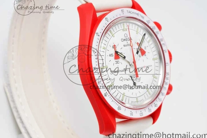 0103 Speedmaster Misson To Mars 1:1 Best Edition White Dial On Nylon Strap Quartz GoAnywhere 7862